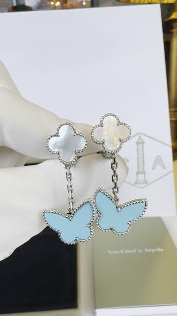Серьги Van Cleef Lucky Alhambra 2 motifs