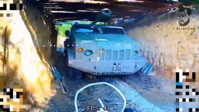 Уничтожение очередной Богданы на шасси Tatra Phoenix ударом FPV-дрона, Запорожская область.  М...