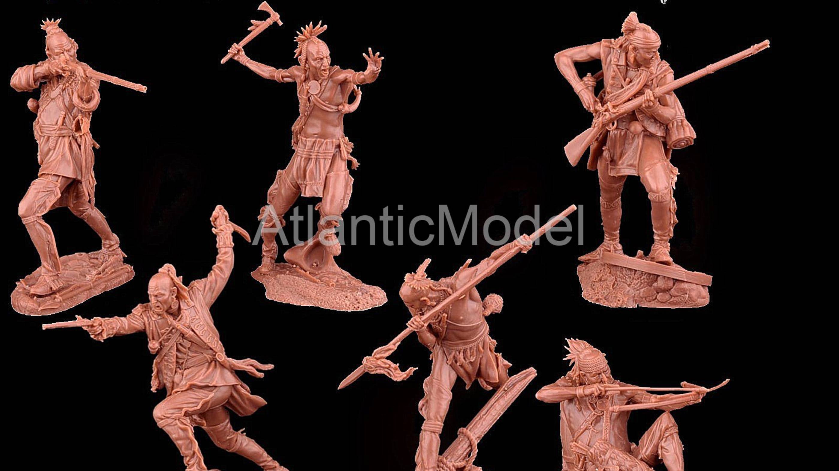 солдатики Plastic Platoon Лесные индейцы set 1 1775 - 1783 г. Независимость