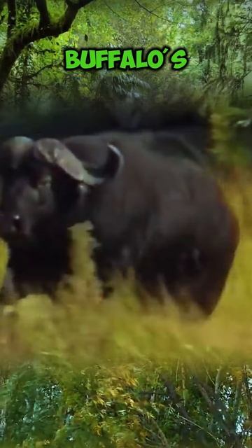 lfmzN1t9e0w - A lion chases a huge buffalo｜｜ #shorts #facts #animal  #animals #lion #funny