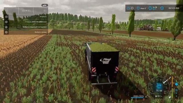 Farming Simulator 22:уборка кукурузы на силос.