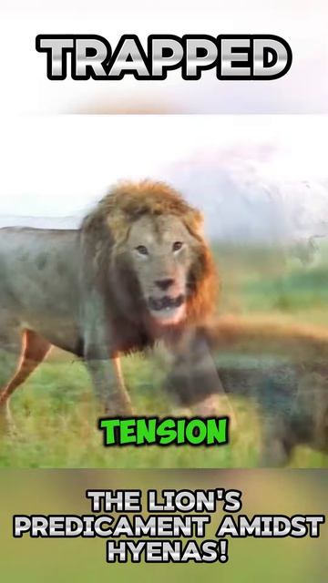 tgep2yJFXp0 - Trapped： The Lion's Predicament amidst Hyenas! #shorts #animals #viral #facts #lion