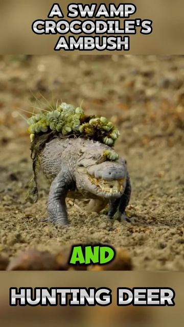 a5dOnheqrDI - A Swamp Crocodile's Ambush： Hunting Deer #shorts #nature #animals #viral