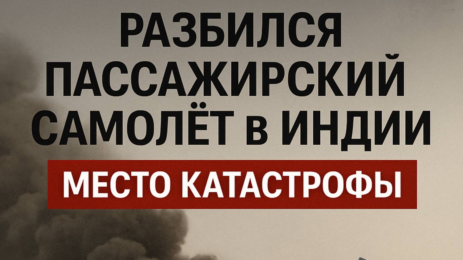Крушение самолёта в Индии: Шокирующие кадры с места катастрофы