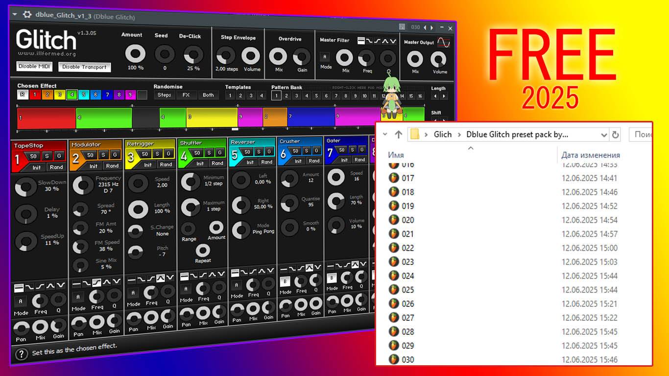 2025 Dblue Glitch FREE пресет пак Psy Trance для FL Studio