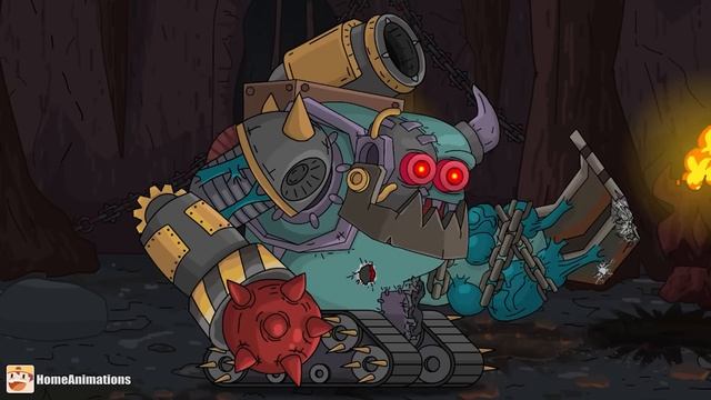 HomeAnimations – Мультики про танки  Подземный ГОЛЕМ ИЗ ПЛОТИ - СМК vs Cущество из мяса !