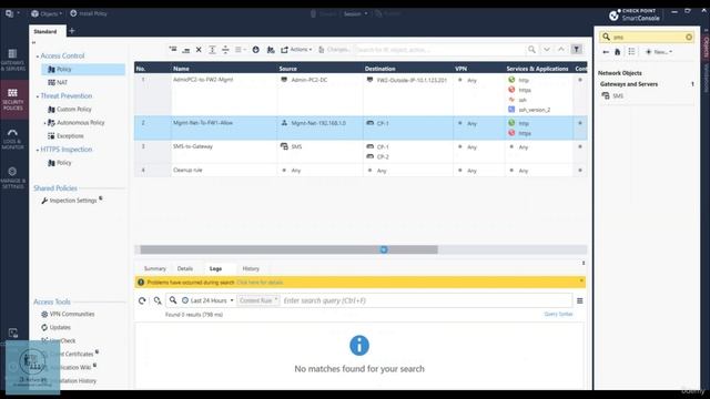 CCSA_Udemy_56_04. Checkpoint Global Properties & Implied logs