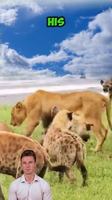 vwSDrthgU3s - ＂Lion's Roar： Guardian Defends Pride from Hyenas＂ #shorts #animals #lion #nature