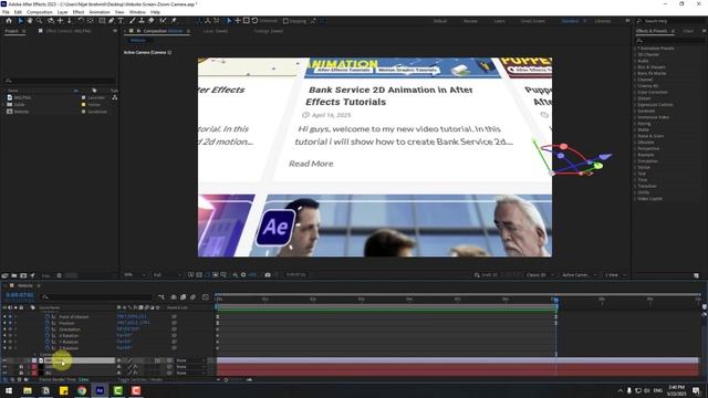 3D Camera Zoom And Focus Text Animation in After Effects Tutorials - Nijat Ibrahimli (1080p, h264)
