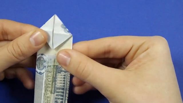 Кролик_из_купюры_Оригами_из_денег_МАНИГАМИ