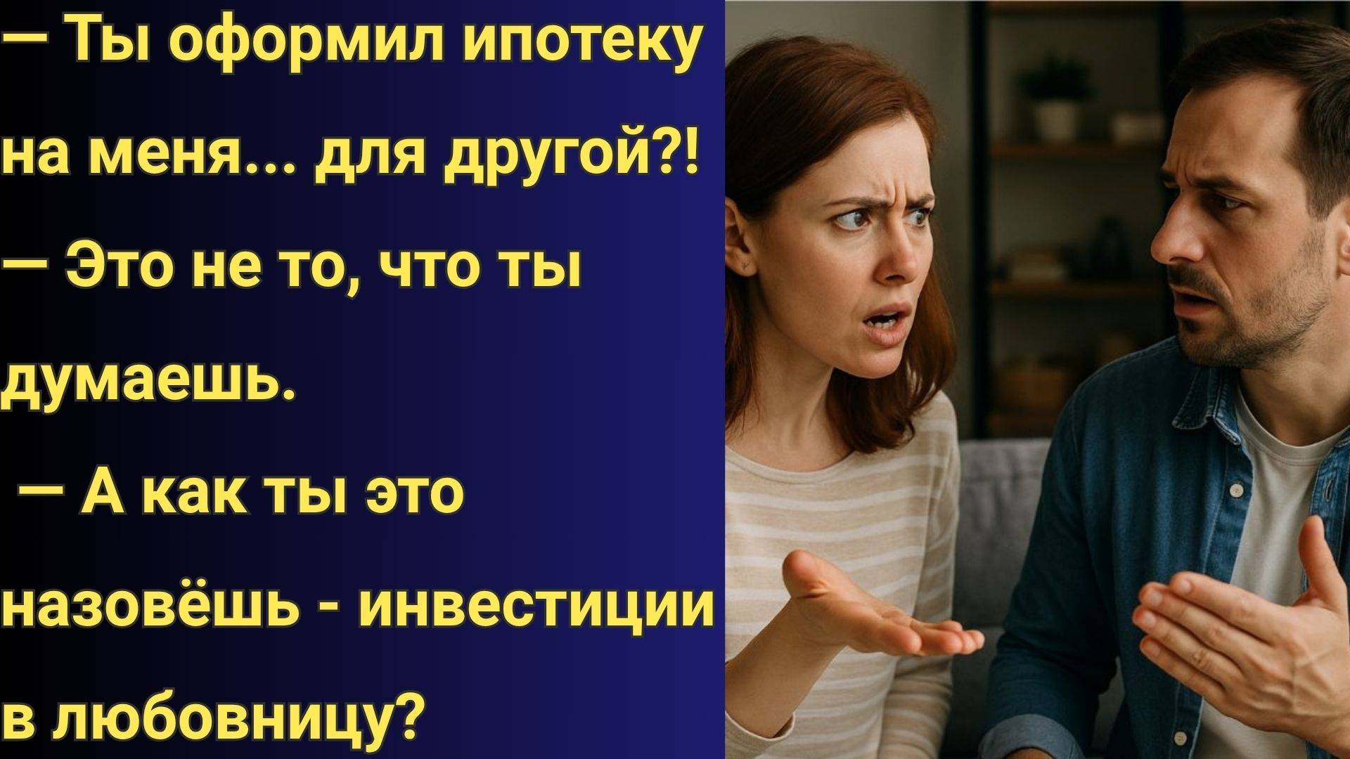 История из жизни: Муж взял ипотеку на меня для другой женщины. Измена. Предательство. Аудиорассказ