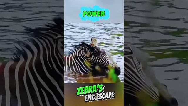 v4recZzFidE - Zebra Escapes Crocodile's Deadly Grip in Shocking River Battle! #shorts  #animals #wil