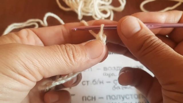 Крючокпен алғашқы ілмектерді тоқу/Провяжите первые п?