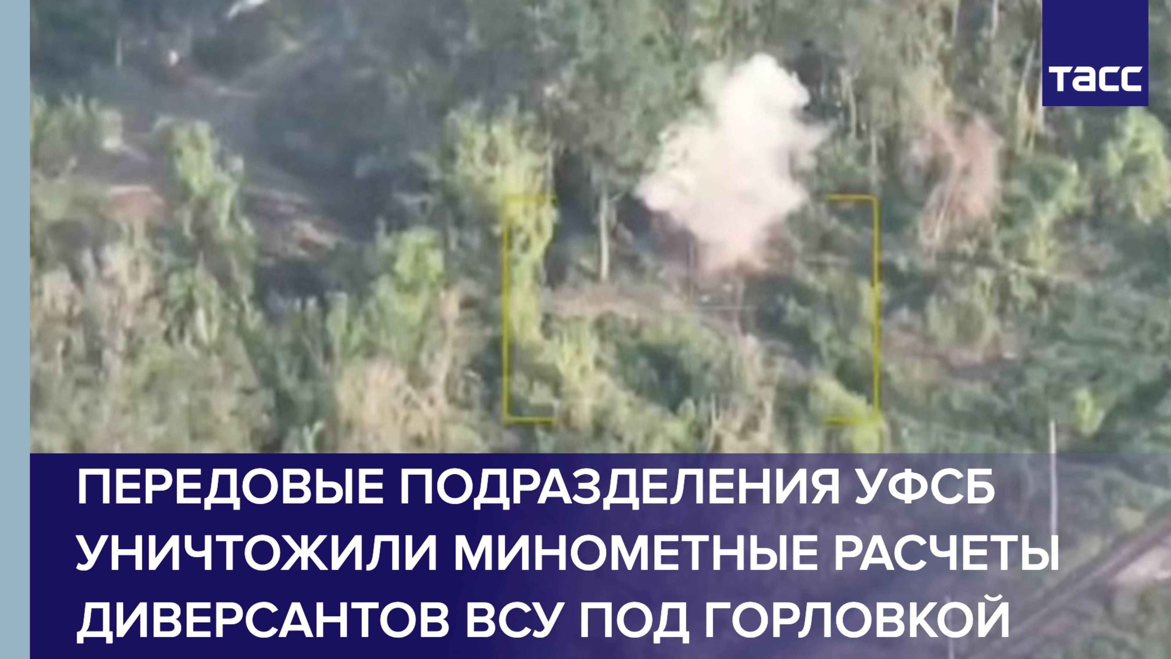 Передовые подразделения УФСБ уничтожили минометные расчеты диверсантов ВСУ под Горловкой