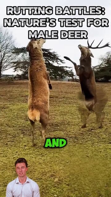 gMY0o8AB5QQ - Rutting Battles： Nature's Test for Male Deer #shorts #animals #viral #wildlife #facts