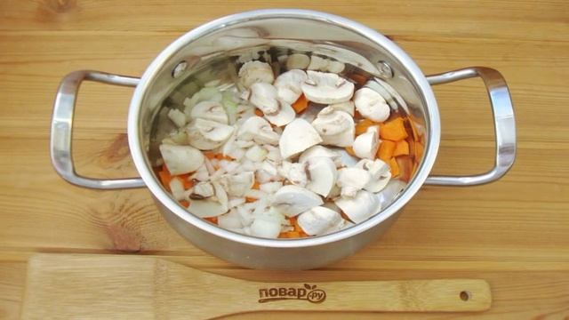 Гречка с грибами и морковью
