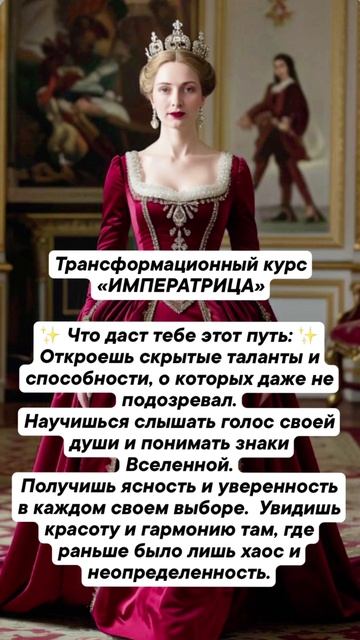 Трансформационный курс «ИМПЕРАТРИЦА"