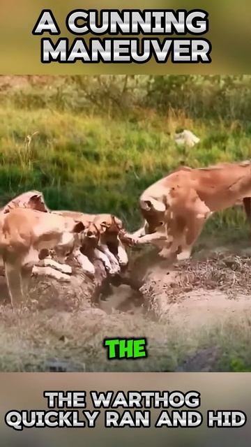 wolQeGuJb2k - A cunning maneuver. The warthog quickly ran and hid ｜｜ #shorts  #animals #facts