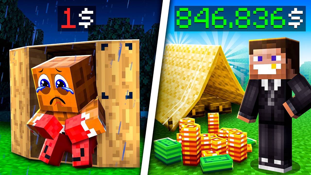 🔥 БЕДНЫЙ vs БОГАТЫЙ КТО ВЫЖИВЕТ В ДИКИХ УСЛОВИЯХ МАЙНКРАФТ