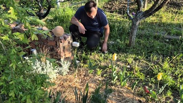 01.05.25г. Заборчик для цветника(своими руками). Работы на