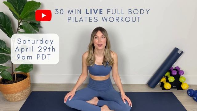 30 MIN LIVE PILATES WORKOUT! 🔔 Trailer