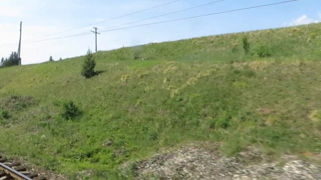 Вид из окна поезда - Виадук через р.Большая Сарана