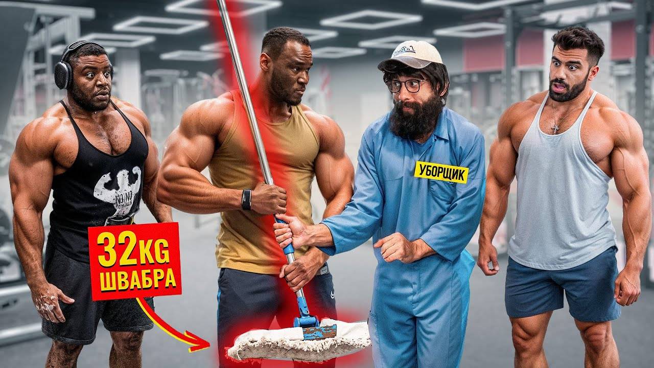 Уборщик со ШВАБРОЙ 32КГ Пранкует ЗАПАД | Gym Prank