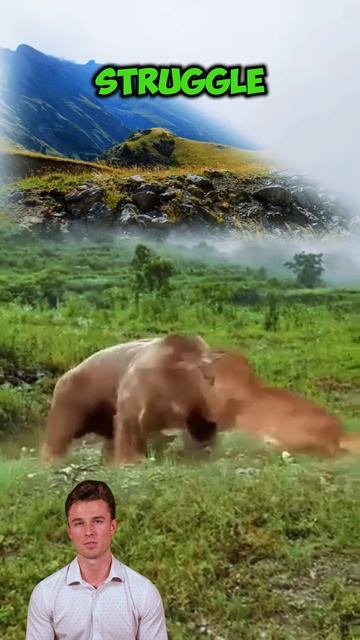 ryd3FDB4usc - ＂Clash of Titans： Bear vs. Lion in Nature's Ultimate Showdown＂ #shorts #animals #lion