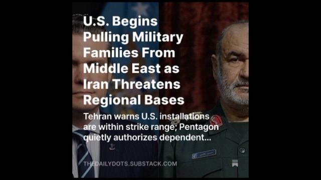 ⚡США.

Министр обороны Пит Хегсет санкционировал вывод семей военнослужащих США  по всему Б востоку