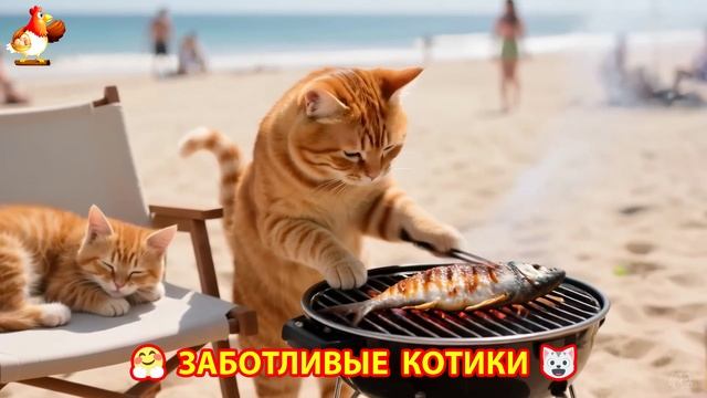 Заботливые котики спешат на помощь (70)