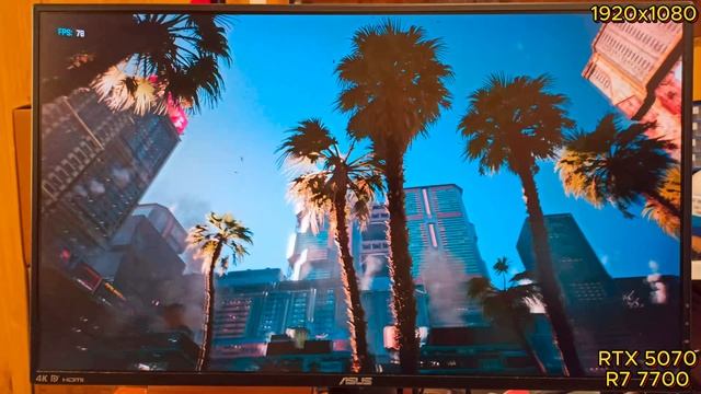 Кибер Тест MSI GeForce RTX 5070 VENTUS 2X OCAMD Ryzen 7 7700. cyberpunk 2077