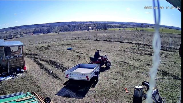 Квадроцикл 200 кубов с автомобильным прицепом