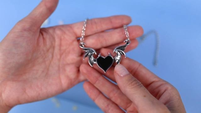 Подвеска на цепочке "Сердце с крыльями" №XH0330