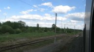Вид из окна поезда - Отправление со ст. Лом