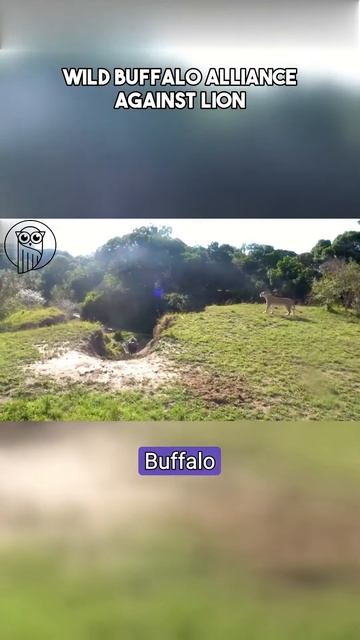 r9p9zZIPsBQ - Wild Buffalo Alliance Against Lion #shorts #vizard  #AnimalFight