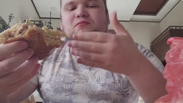Мукбанг (шаурма, бургер)