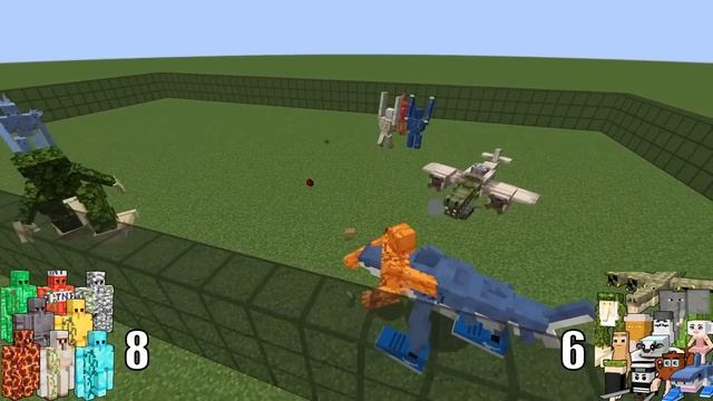 ГОЛЕМЫ МАЙНКРАФТ против ВСЕХ ИТАЛЬЯНСКИХ МОБОВ - БРЕЙНРОТОВ Битва мобов Майнкрафт с модами