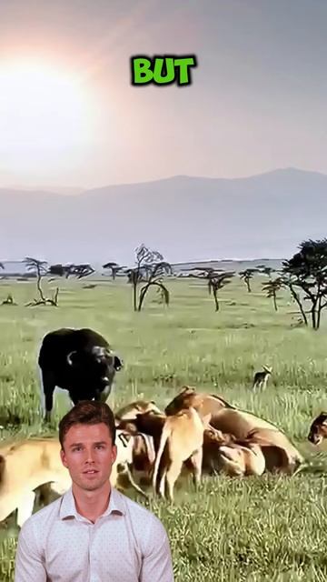 YdBodBWCu5g - ＂Rescue on the Savannah： The Buffalo's Last Stand＂ #shorts #animals #lion #buffalo