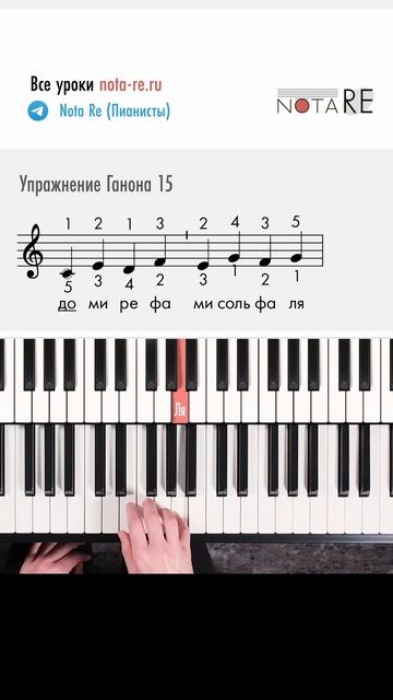 Упражнение Ганона 15 #ганон #урокифортепиано