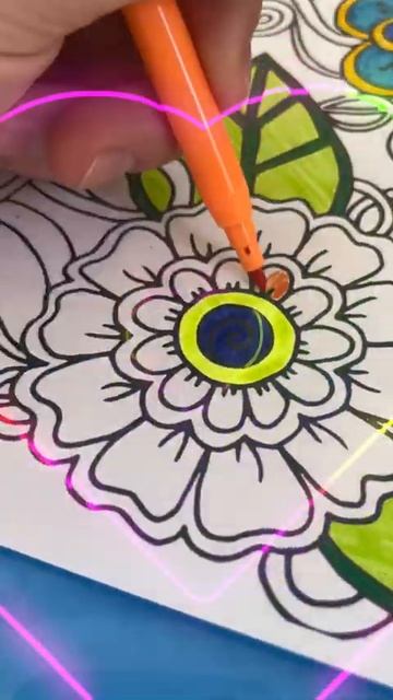 Антистресс раскраска с цветочками | Antistress coloring with flowers