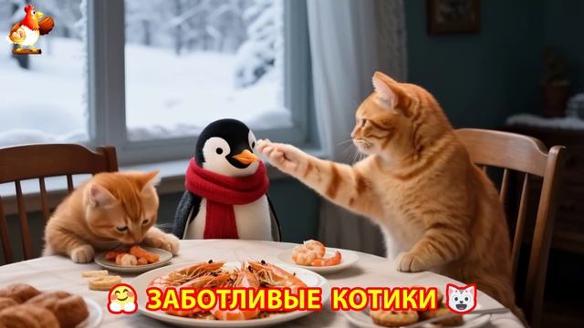 Заботливые котики спешат на помощь (69)