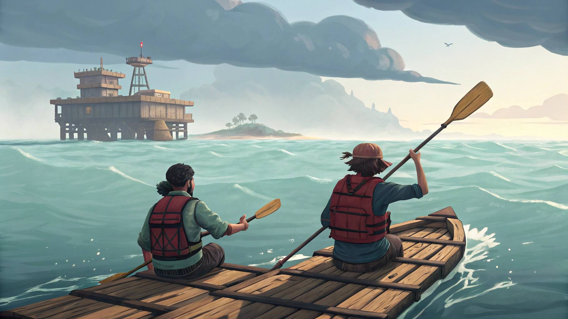 Прохождение Raft серия 1 | Нашли Радио вышку