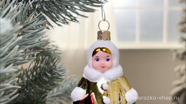 Ёлочная игрушка СТЕФАНИЯ, стекло, 95 мм, С758