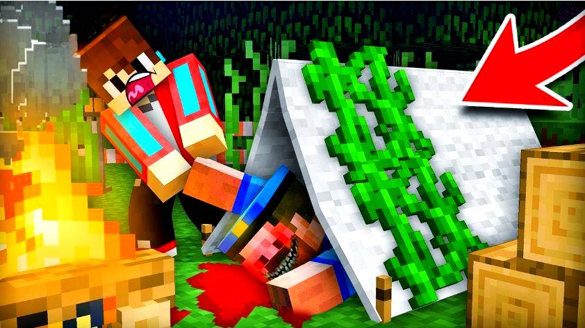 НЕ НАДО БЫЛО ОСТАВАТЬСЯ НОЧЬЮ В ЭТОМ ЗАБРОШЕННОМ ЛАГЕРЕ В МАЙНКРАФТ  Minecraft