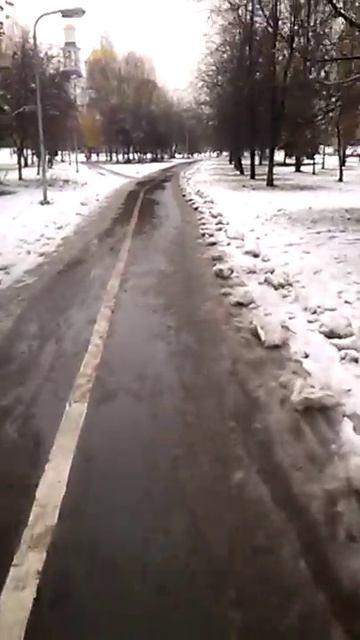 Дорога к храму в Бибирево.