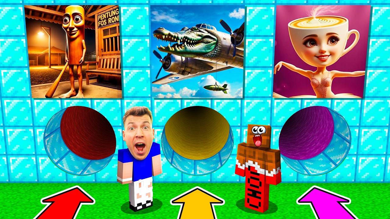 ВЫБЕРИ ПРАВИЛЬНЫЙ ТОННЕЛЬ, ЧТОБЫ ВЫЖИТЬ! ОШИБАТЬСЯ ЗАПРЕЩЕНО! МАЙНКРАФТ