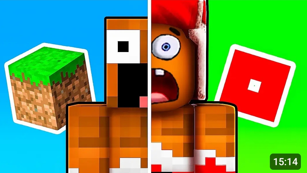 Мой Друг СОЕДИНИЛ 2 ИГРЫ: Minecraft  и Roblox!