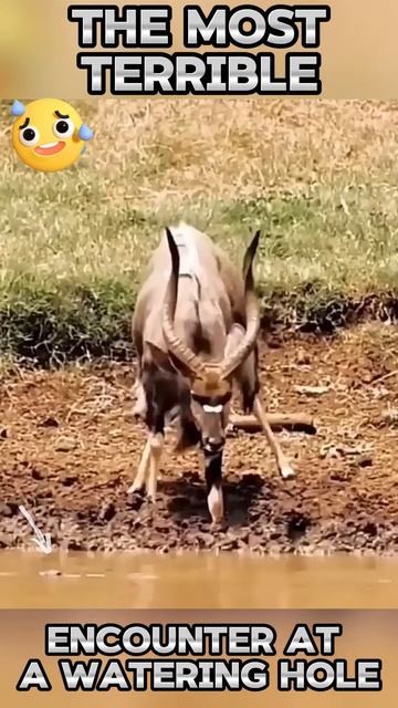 sgwyVe9p2Sc - The most terrible encounter at a watering hole #shorts #animals #wildlife #viral #fact