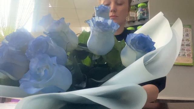 Smit41 букет с синими розами