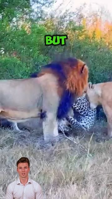 tIK69tZypV0 - ＂Predatory Alliance： The Fatal Dance of Lions and Leopard＂ #shorts #animals #facts #wi